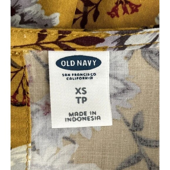 Old Navy Gold Floral Mini Shift Dress Size XS (0/2) - Picture 11 of 12